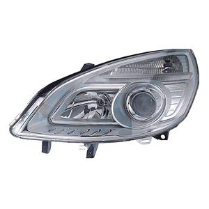Lights, Left Headlamp (Halogen, Takes H1/H7 Bulbs, Supplied Without Motor) for Renault SCENIC 2007 2009, 