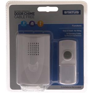 Site Safety, Wireless Door Chime   White, STATUS