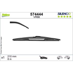 Wiper Blades, Valeo VR66 Silencio Rear Wiper Blade (210mm) for Citroen C3 AIRCROSS II 2017 to 2024, Valeo