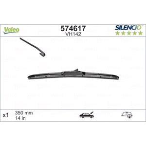 Wiper Blades, Valeo VH142 Silencio Single Hybrid Wiper Blade 350mm for Kia PRO CEE/D 2013 to 2018, Valeo