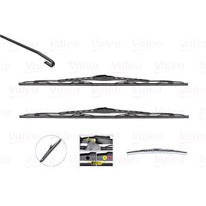 Wiper Blades, Valeo VM222 Silencio Curved Wiper Blades Set (475 / 475mm) for Volkswagen POLO 1994 to 1999, Valeo