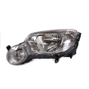 Lights, Left Headlamp (Reflector Type, Halogen, Without Fog Light, With Motor, Original Equipment) for Skoda YETI 2009 on, 
