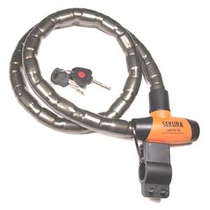 Cycling Accessories, Sekura Armoured Cable Cycle Lock   22mm x 120cm, SPORT DIRECT