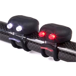 Cycling Accessories, MegaMiniOao Twin LED Silicone Cycle Light Set   Black, SPORT DIRECT