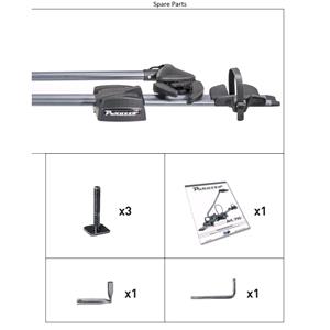 Peruzzo Pure Instinct Black Roof Mounted Bike Rack (Frame Holder) for 1 Bike