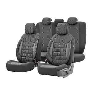 Seat Covers, Premium Cotton Leather Car Seat Covers SPORT PLUS LINE   Black For Peugeot 406 Estate 1996 2004, Otom