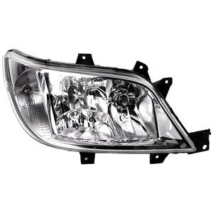 Lights, Right Headlamp (Halogen, With Fog Lamp, Takes H3/H7/H7 Bulbs, Supplied Without Motor) for Mercedes SPRINTER  t Flatbed Chassis 2003 2006, 