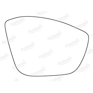 Wing Mirrors, Right Stick On Wing Mirror Glass for Peugeot 308 SW II 2014 Onwards, SUMMIT