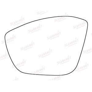 Wing Mirrors, Left Stick On Wing Mirror Glass for Citroen C3 III 2016 2021, SUMMIT