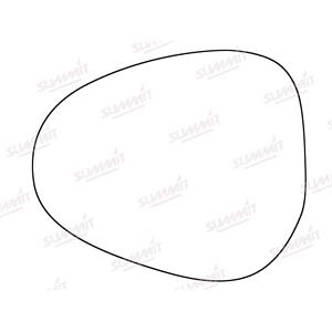 Wing Mirrors, Left Stick On Wing Mirror Glass for Lancia YPSILON 2011 Onwards, SUMMIT