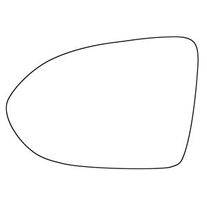 Wing Mirrors, Left Stick On Wing Mirror Glass for Volkswagen PASSAT ALLTRACK 2015 Onwards, SUMMIT