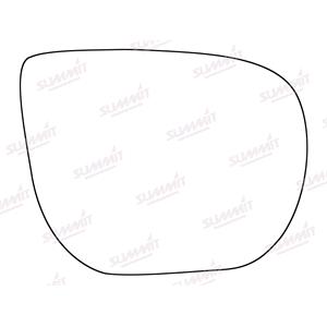 Wing Mirrors, Right Stick On Wing Mirror Glass for Hyundai SANTA FÉ III 2012 Onwards, 