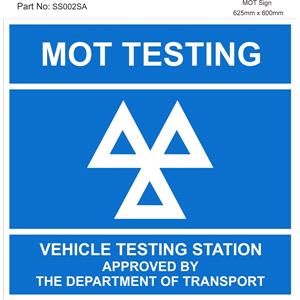 Signs and Stickers, Castle Promotions Self Adhesive Vinyl   MOT Testing   625mm x 600mm, CASTLE PROMOTIONS