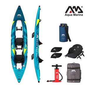 All Kayaks, Aqua Marina Steam 13'6" Professional Kayak 2 Person with DWF Deck (Paddle Excluded), Aqua Marina