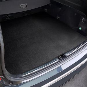 Car Mats, Boot Liner for Hyundai TUCSON, 2004 2015   Black Carpet   1 Piece   No Clips, Boot Mat