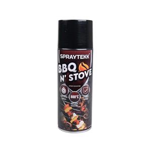 Specialist Paints, Spraytekk BBQ & Stove 800°C Paint Matte Black 400 ml, Auto Choice