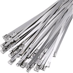 Cable Ties, Stainless Steel Cable Ties 650mm x 4.6mm   Pack of 100, YATO