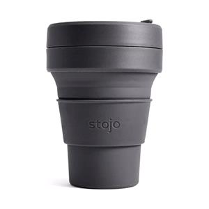 Reusable Mugs, Stojo Collapsible Pocket Cup   354ml   Carbon Black, Stojo
