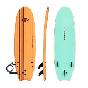 Surfboards and Bodyboards, Osprey 6' Foamie Surfboard - Pin Stripe Wood, Osprey