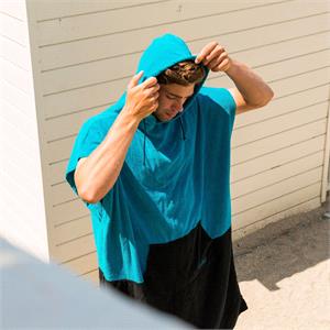 Osprey Hooded Poncho - Black and Blue