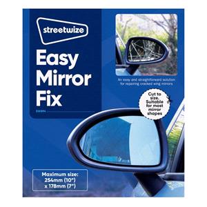 Glass Care, Streetwize Easy Door Mirror Fix Kit   Large   10x7", Streetwize