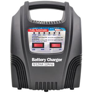 Battery Charger, 12 Amp LED Automatic Plastic Cased Battery Charger, Streetwize