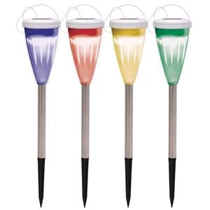 Garden Lights, Multi Function Colour Changing Perimeter Stake Lights (4), Streetwize