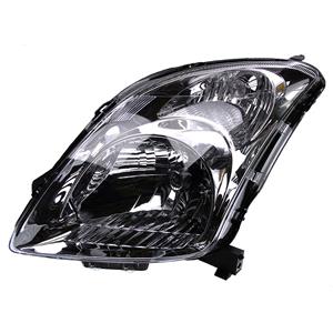 Lights, Left Headlamp (Chrome Bezel, Without Load Level Adjustment) for Suzuki SWIFT III 2005 on, 