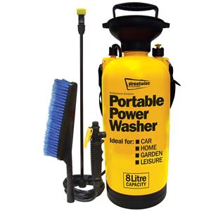 Exterior Cleaning, Streetwize Portawasher Portable Power 8L Sprayer with xtra wash brush, Streetwize