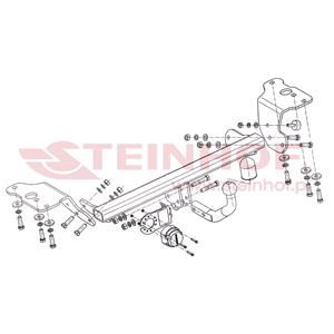 Tow Bars And Hitches, Steinhof Towbar (fixed with 2 bolts) for Toyota AURIS, 2012 2015, Steinhof