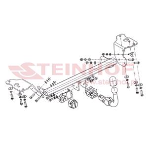 Tow Bars And Hitches, Steinhof Automatic Detachable Towbar (horizontal system) for Toyota AURIS, 2012 2015, Steinhof