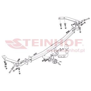 Tow Bars And Hitches, Steinhof Towbar (fixed with 2 bolts) for Toyota AVENSIS VERSO, 2001 2009, Steinhof