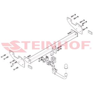 Tow Bars And Hitches, Steinhof Automatic Detachable Towbar (vertical system) for Toyota HILUX Pickup, 2015 Onwards, Steinhof