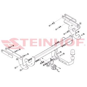 Tow Bars And Hitches, Steinhof Towbar (fixed with 2 bolts) for Toyota YARIS/VITZ, 2014 Onwards, Steinhof