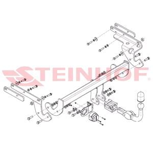Tow Bars And Hitches, Steinhof Automatic Detachable Towbar (horizontal system) for Toyota YARIS/VITZ, 2014 Onwards, Steinhof