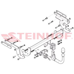 Tow Bars And Hitches, Steinhof Automatic Detachable Towbar (vertical system) for Toyota YARIS/VITZ, 2014 Onwards, Steinhof