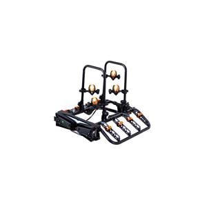 TowCar T4 Black Tow Bar Mounted Bike Rack (Wheel Support) for 4 Bikes