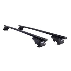 Roof Racks and Bars, Thule SquareBar Evo Roof Bars for Audi A4 Allroad Estate, 5 door, 2016 Onwards, With Raised Roof Rails, Thule