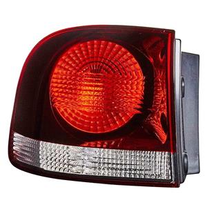 Lights, Left Rear Lamp (Outer, On Quarter Panel, Bright Red, Grey Backing, Supplied Without Bulbholder) for Volkswagen TOUAREG 2003 2007, 