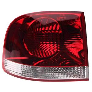 Lights, Left Rear Lamp (Outer, On Quarter Panel, Dark Red, Black Backing, Supplied Without Bulbholder) for Volkswagen TOURAN  2003 to 2010, 