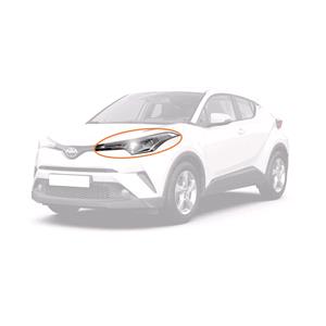 Lights, Left Headlight (Halogen, Takes HIR Bulb, With LED Daytime Running Light, Original Equipment) for Toyota CH R 2016 on, 