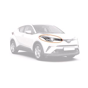 Lights, Right Headlight (Halogen, Takes HIR Bulb, With LED Daytime Running Light, Original Equipment) for Toyota CH R 2016 on, 