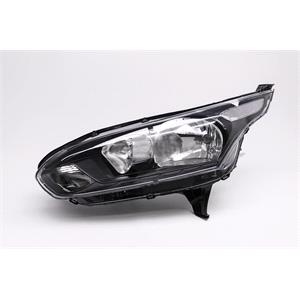 Lights, Left Headlamp (Halogen, Black Bezel, Takes H7 / H15 Bulbs, With Daytime Running Lamp) for Ford TOURNEO CONNECT 2013 on, 