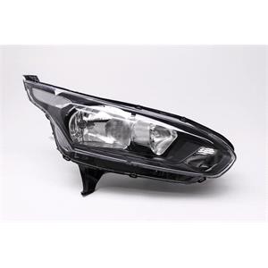 Lights, Right Headlamp (Halogen, Black Bezel, Takes H7 / H15 Bulbs, With Daytime Running Lamp) for Ford TOURNEO CONNECT 2013 on, 