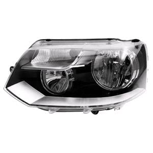Lights, Left Headlamp (Twin Reflector, Halogen, Takes H7/H7 Bulbs, Supplied With Bulbs, Original Equipment) for Volkswagen TRANSPORTER Mk V Bus 2010 on, 
