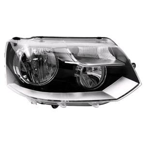 Lights, Right Headlamp (Twin Reflector, Halogen, Takes H7/H7 Bulbs, Supplied With Bulbs, Original Equipment) for Volkswagen TRANSPORTER Mk V Flatbed Chassis 2010 on, 
