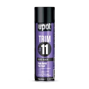 Paints, U POL TRIM#11 High Build Top Coat   Gloss Black   450ml, U POL