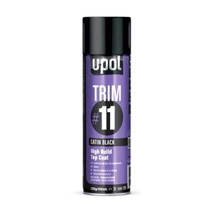 Paints, U POL TRIM#11 High Build Top Coat   Satin Black   450ml, U POL