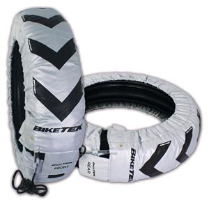 Wheel and Tyre Care, BIKETEK Tyre Warmers   Silver 120 70 17 200 55 17 with UK Plug, BIKETEK