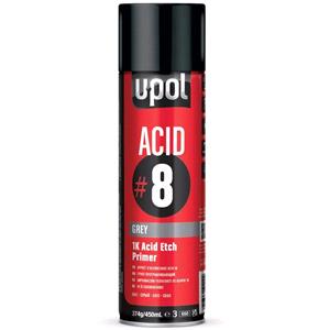Paints, U POL ACID#8 1K Acid Etch Primer Spray   Grey   450ml, U POL